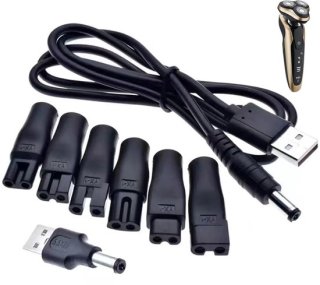 Compacte universele USB-DC oplader voor scheerapparaat en trimmer