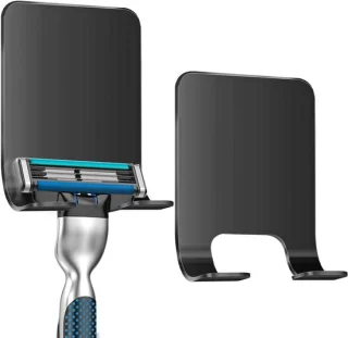 Vemera scheerapparaathouder - 2 stuks - zwart RVS