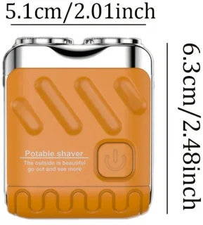 Viraal op Tiktok Oranje 2-Blade Usb Scheerapparaat met Precisietrimmer