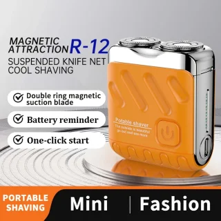 Viraal op Tiktok Oranje 2-Blade Usb Scheerapparaat met Precisietrimmer