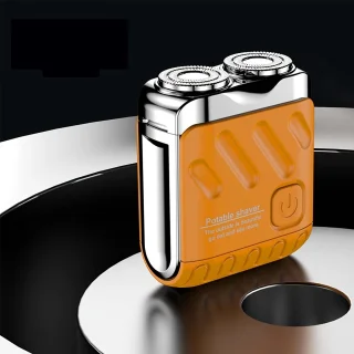 Viraal op Tiktok Oranje 2-Blade Usb Scheerapparaat met Precisietrimmer