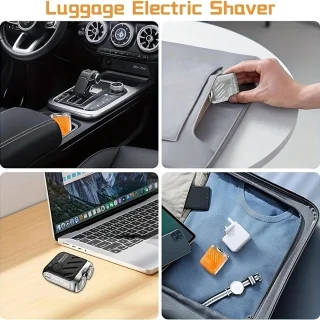 Viraal op Tiktok Oranje 2-Blade Usb Scheerapparaat met Precisietrimmer