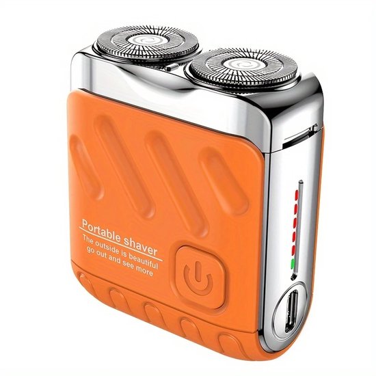 Viraal op Tiktok Oranje 2-Blade Usb Scheerapparaat met Precisietrimmer review