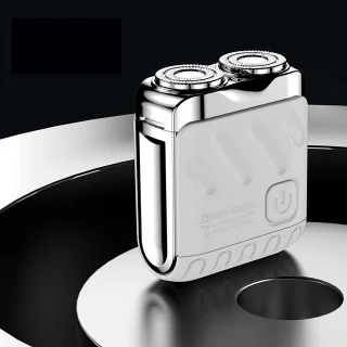 Viraal op Tiktok Usb Oplaadbaar 2-Blade Mini Scheerapparaat Wit