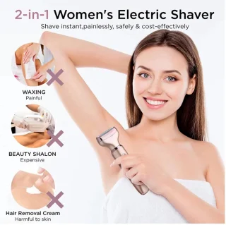 Vrouwen Epilator Scheerapparaat 2-in-1 Bikini & Gezicht Trimmer