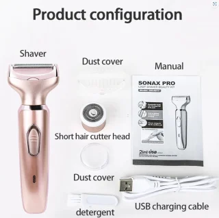 Vrouwen Epilator Scheerapparaat 2-in-1 Bikini & Gezicht Trimmer