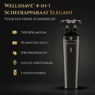 Wellshave 4-in-1 Elektrisch Scheerapparaat en Trimmer voor Mannen