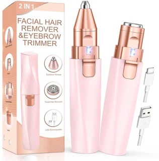 Wenkbrauwtrimmer 2 in 1 oplaadbaar voor dames