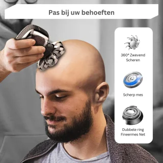 White-Label® Skull Shaver Scheerapparaat Zwart