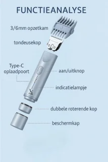 Wat vinden we goed aan de Yasati elektrische bikinitrimmer - licht blauw