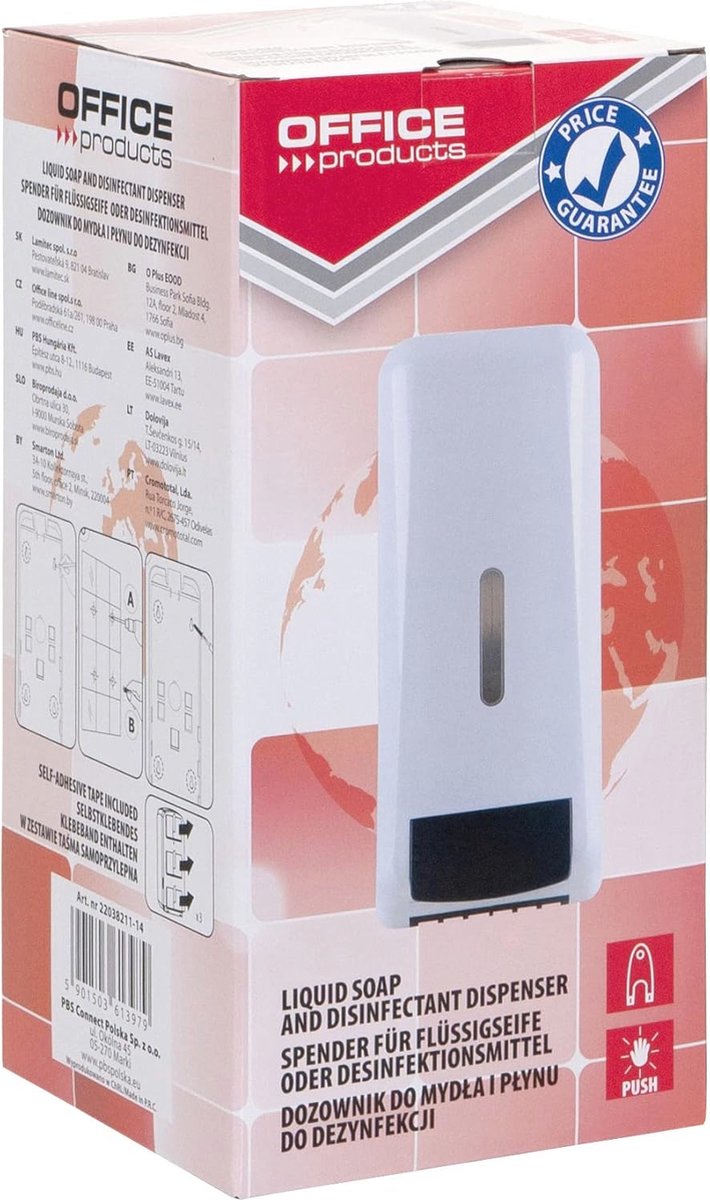 Zeepdispenser 1L Wandmontage Vloeibaar