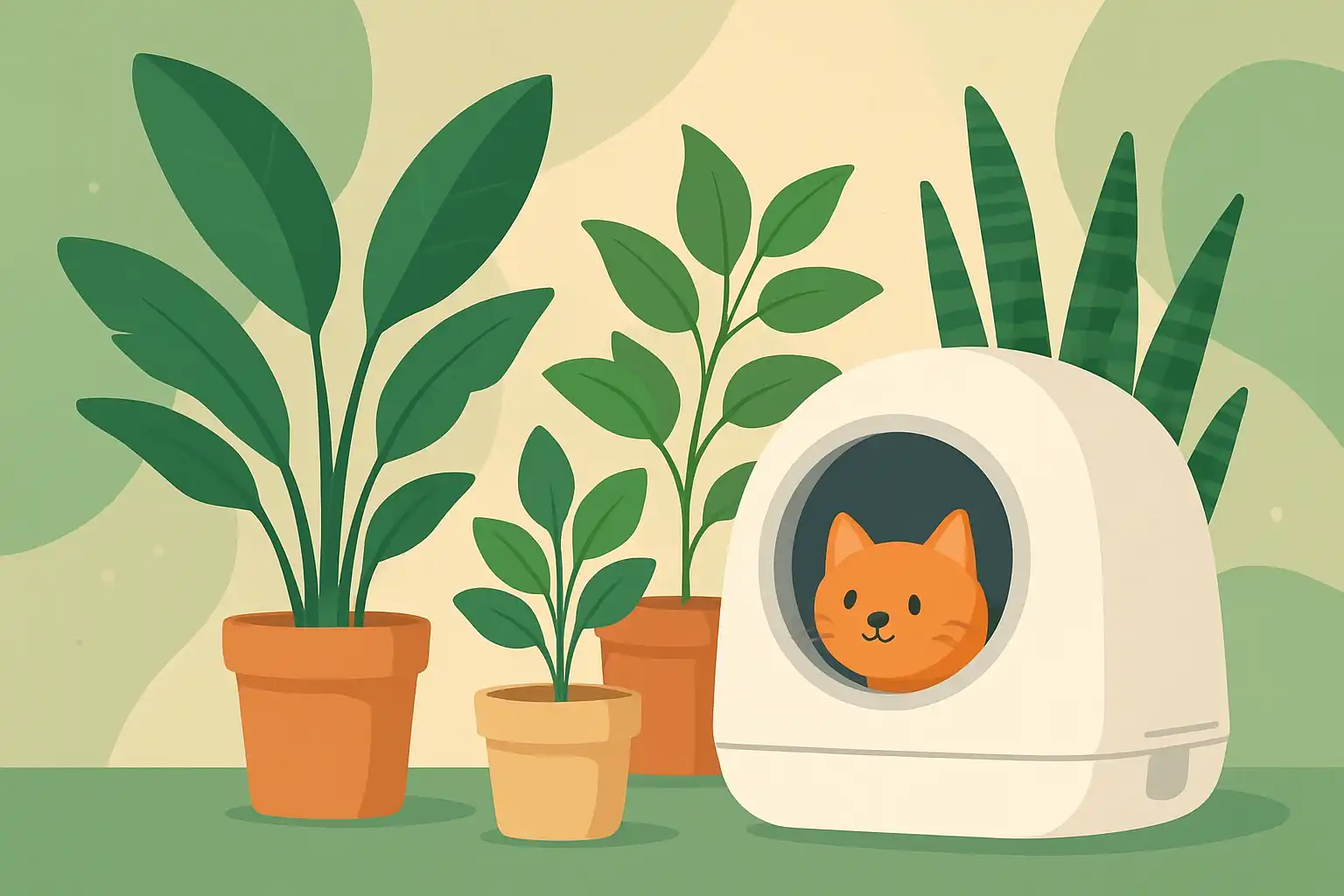 De beste planten voor naast je slimme kattenbak: luchtzuiverend én katveilig
