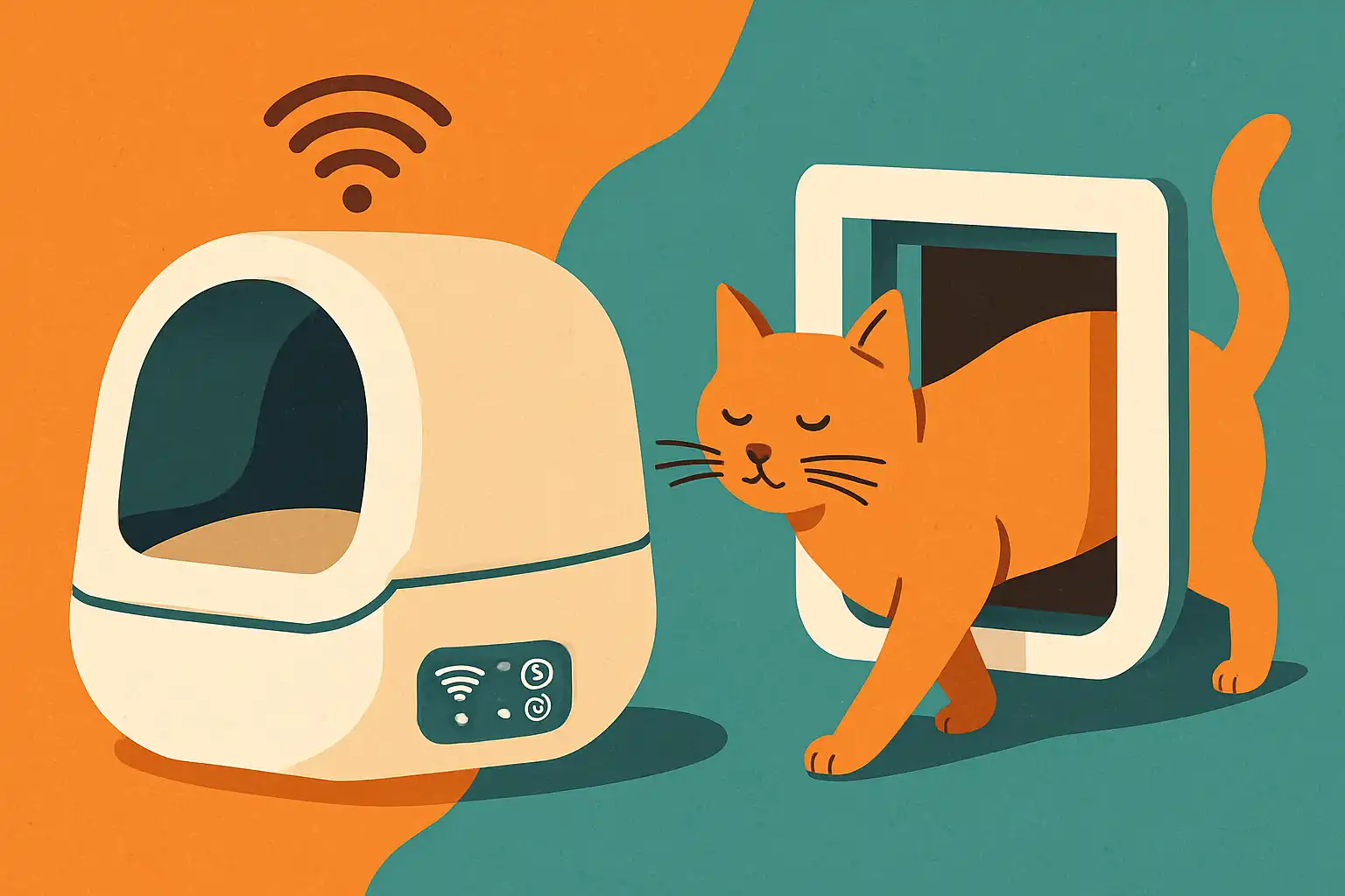 Slimme kattenbakken combineren met een kattenluik: zo geef je je kat vrijheid zonder controle te verliezen