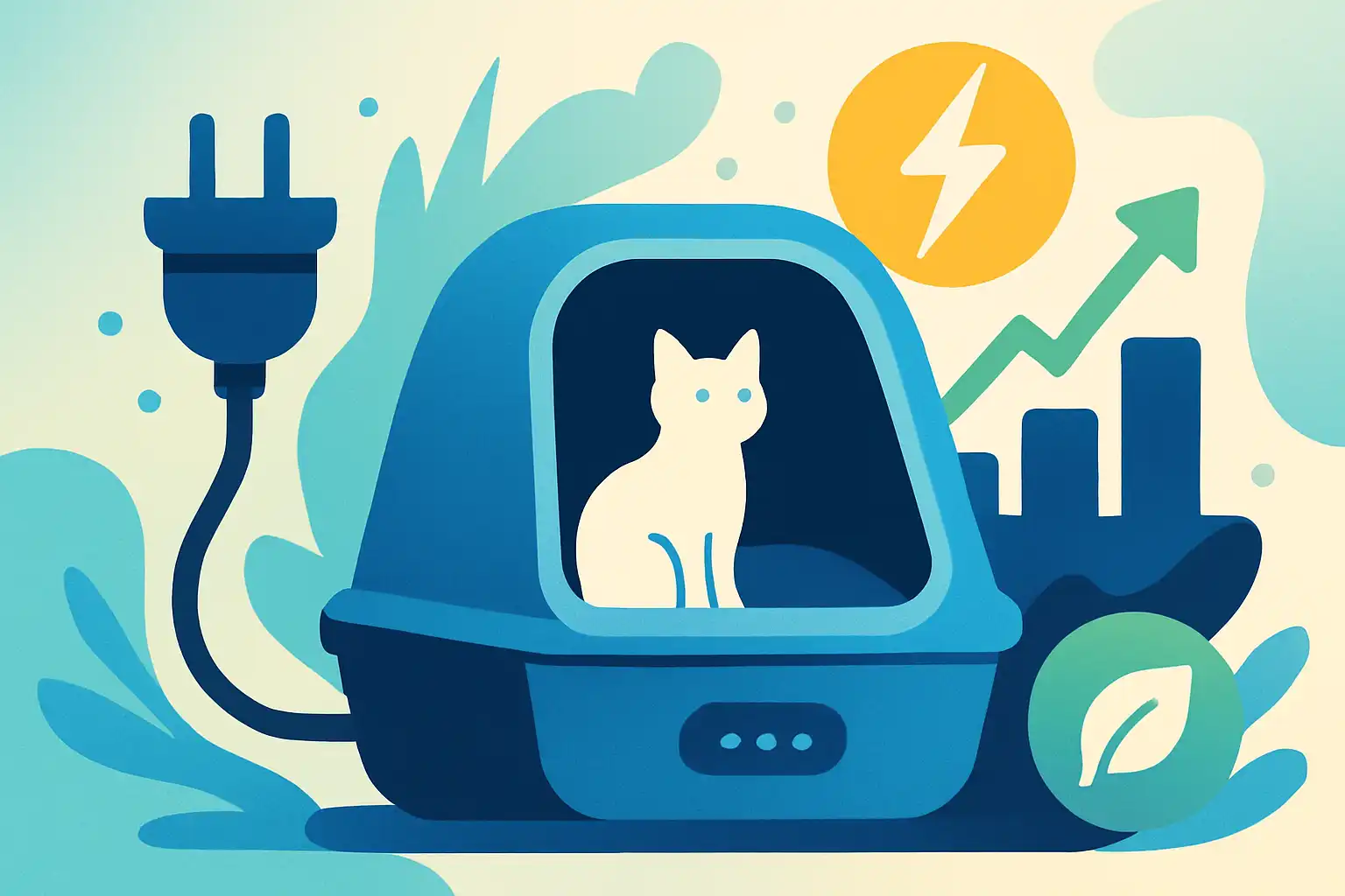 Sluipstroom in de kattenbak: zo maak je jouw slimme kattenbak energiezuinig