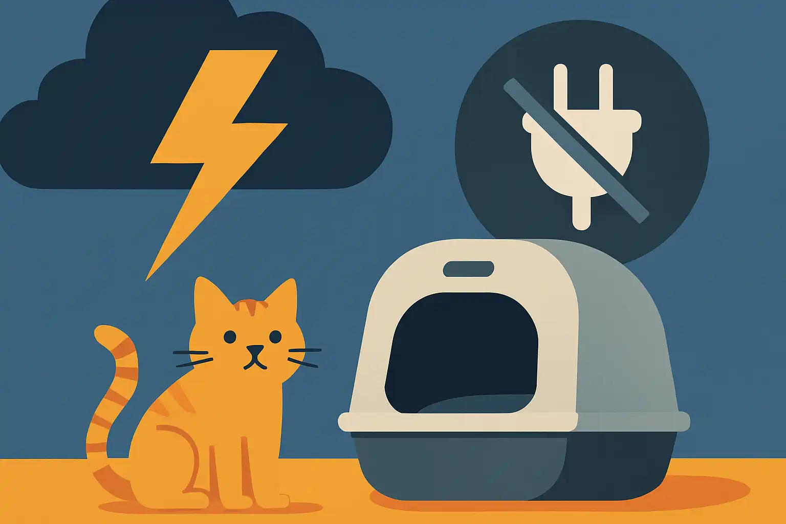 Stroomuitval en je slimme kattenbak: noodplan zodat je kat niet in de problemen komt