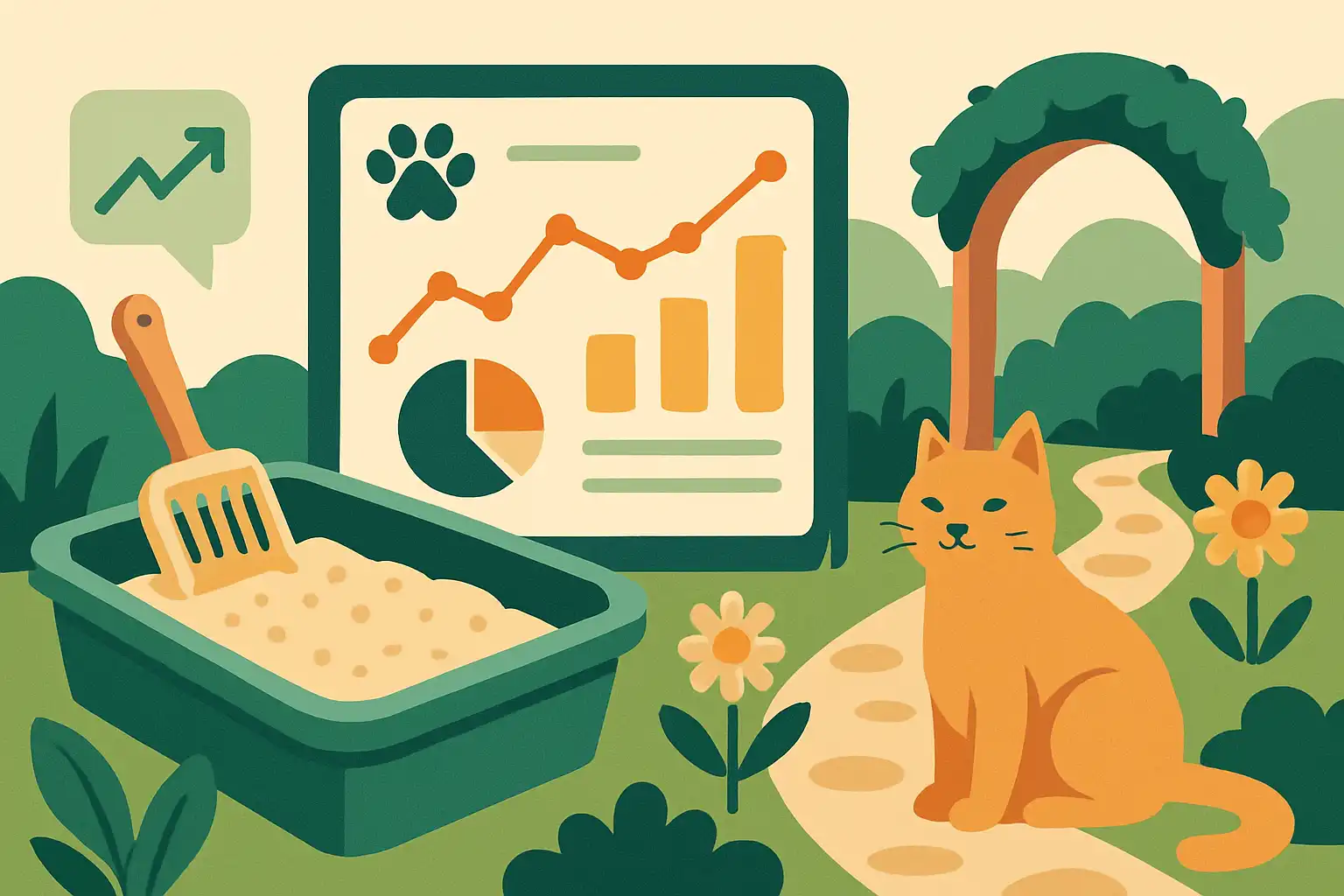 Zo gebruik je slimme kattenbakdata om je katvriendelijke tuin te ontwerpen