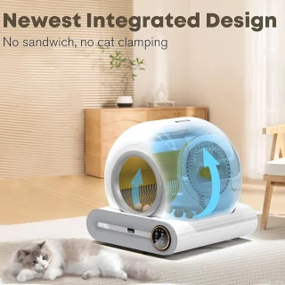 Zelfreinigende kattenbak met grote capaciteit en app-bediening - Slimme kattenbak voor meerdere katten