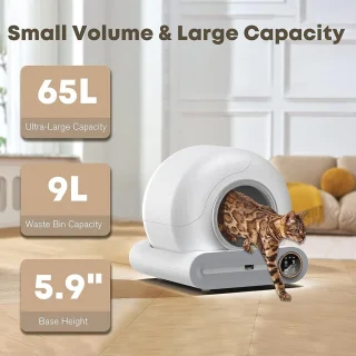Zelfreinigende kattenbak met grote capaciteit en app-bediening - Slimme kattenbak voor meerdere katten
