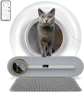 Zelfreinigende kattenbak met grote capaciteit en app-bediening - Slimme kattenbak voor meerdere katten