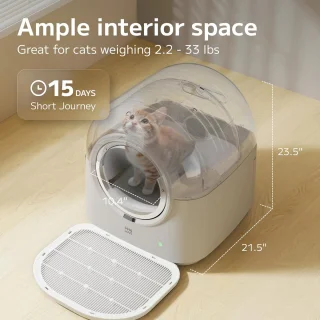 Zelfreinigende Kattenbak met Slimme App en Geavanceerd Geurcontrolesysteem