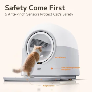 Zelfreinigende Kattenbak met Slimme App en Geavanceerd Geurcontrolesysteem