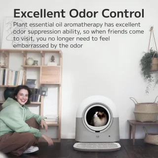 Zelfreinigende Kattenbak met Slimme App en Geavanceerd Geurcontrolesysteem