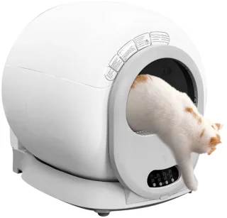 Kattenbak – Automatische Kattenbak – Zelfreinigende Kattenbak – Elektrische Kattenbak – Slimme Kattenbak – Wifi Bediening – Groot Afvalreservoir 9L