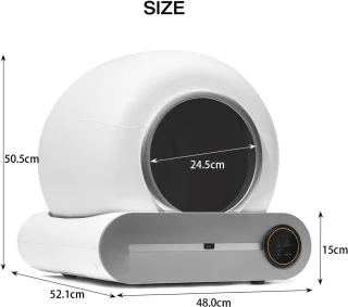 Zelfreinigende kattenbak – Automatische kattenbak met sensor – Slimme kattenbak voor binnen – Kattenbak zonder scheppen – Geurvrij en hygiënisch – Voor kleine en grote katten – Dichte kattenbak met zelfreinigingssysteem – Gemakkelijk schoon te maken