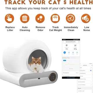 Slimme Zelfreinigende Kattenbak met Automatische Reiniging en App-besturing - Grote Capaciteit voor Meerdere Katten