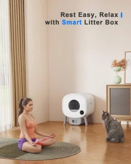 Automatische Zelfreinigende Kattenbak 65L - Slimme App Bediening voor Meerdere Katten