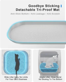 Automatische Zelfreinigende Kattenbak 65L - Slimme App Bediening voor Meerdere Katten