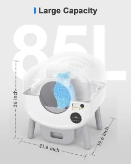 Automatische Zelfreinigende Kattenbak 65L - Slimme App Bediening voor Meerdere Katten
