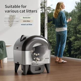 Automatische Kattenbak – Zelfreinigende Kattenbak – Slimme Kattenbak – Meerkattenbak – Ovale Kattenbak – Extra Groot Ovaal Design – USB Aangedreven Met Geurfilter