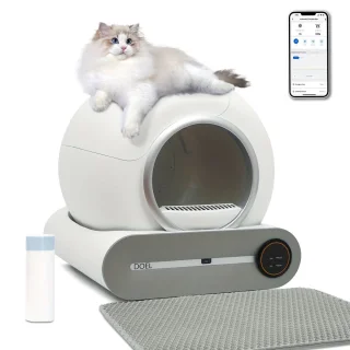 Automatische Kattenbak – Zelfreinigende Kattenbak – Elektrische Kattenbak – Slimme Kattenbak – Kattenbak Met App – 65L Grote Capaciteit – Infrarood- En Gewichtssensoren