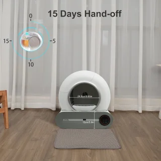 Automatische Kattenbak – Zelfreinigende Kattenbak – Elektrische Kattenbak – Slimme Kattenbak – Kattenbak Met App – 65L Grote Capaciteit – Infrarood- En Gewichtssensoren