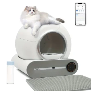 Automatische Kattenbak – Zelfreinigende Kattenbak – Elektrische Kattenbak – Slimme Kattenbak – Kattenbak Met App – 65L Grote Capaciteit – Infrarood- En Gewichtssensoren