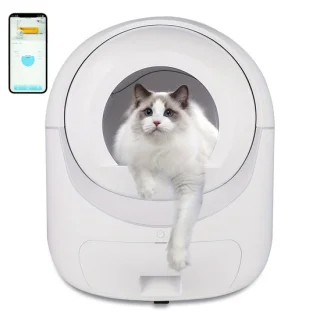 Kattenbak Elektrisch – Automatische Kattenbak – Zelfreinigende Kattenbak – Automatische Schepfunctie – Slimme Kattenbak Met App – Grote Inhoud 10L – Dubbele Geurverwijdering