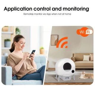Zelfreinigende Kattenbak – Slimme Kattenbak – Automatische Kattenbak – Grote Kattenbak – Geurbeheersing – Extra Grote Capaciteit – App Bediening – Anti-Klem Sensor