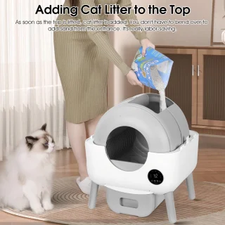 Zelfreinigende Kattenbak – Slimme Kattenbak – Automatische Kattenbak – Grote Kattenbak – Geurbeheersing – Extra Grote Capaciteit – App Bediening – Anti-Klem Sensor