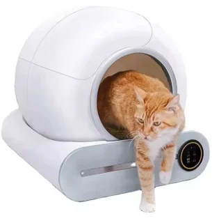 Slimme Kattenbak Volautomatische Kattenbak Met Grote Capaciteit, Semi-Gesloten Slimme Kattentoilet App Afstandsbediening
