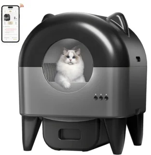 Automatische Kattenbak – Zelfreinigende Kattenbak – Slimme Kattenbak – Elektrische Kattenbak – Hygiënische Kattenbak – Variant Cat Shadow – 10 Veiligheidssensoren – App Bediening Met Geurcontrole