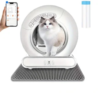 Automatische Kattenbak – Zelfreinigende Kattenbak – Slimme Kattenbak – Kattenbak Met App – Robot Kattenbak – Grote Capaciteit 74L – Geurcontrole Met Negatieve Ionentechnologie