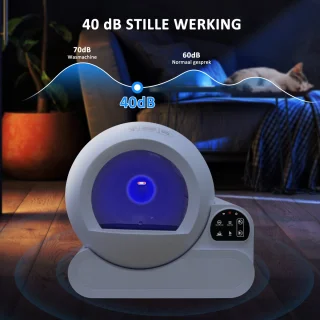 Automatische Kattenbak - Zelfreinigend – Electrische Kattenbak - Bedienen via App - 70L - incl stekkeradapter en 3 rollen opvangzakjes - Slimme Waarschuwing - Gezondheidsbewaking - Aromatherapie Ontgeurder - Excl. Kattenbakmat