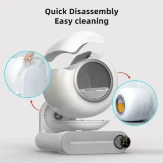 Slimme Zelfreinigende Kattenbak 65L – Automatisch, Extra Groot & Met App-bediening