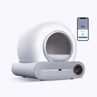 Automatische Zelfreinigende Kattenbak – Slimme Kattenbak – Zelfreinigende Kattenbak – App-Gestuurde Kattenbak – Hygiënische Kattenbak – Ruime 65L Binnenruimte – Veiligheidssensor Met App-monitoring