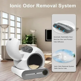 Automatische Zelfreinigende Kattenbak – Slimme Kattenbak – Zelfreinigende Kattenbak – App-Gestuurde Kattenbak – Hygiënische Kattenbak – Ruime 65L Binnenruimte – Veiligheidssensor Met App-monitoring