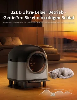 Automatische kattenbak, zelfreinigend, slimme kattenbak met 10 veiligheidssensorradars, 100L elektrische kattenbak met trap voor meerdere katten, APP-bediening (zwart)