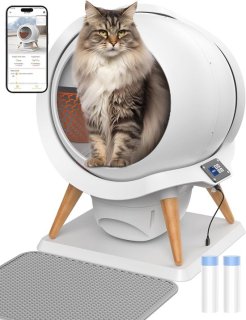 Slimme Zelfreinigende Kattenbak - Automatische Kattentoilet met App-Besturing | 63L Ruimte voor Meerdere Katten review