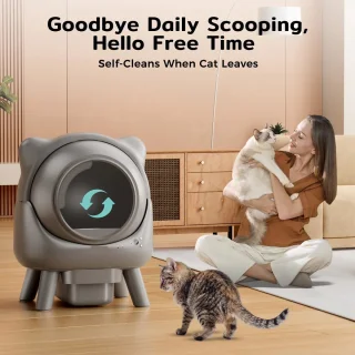 Automatische Kattenbak 60L Grijs