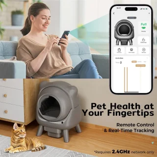 Automatische Kattenbak 60L Grijs